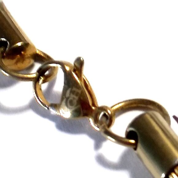 Twisted Rope Necklace Gold Plated CH Stainless - Picture 13 of 15